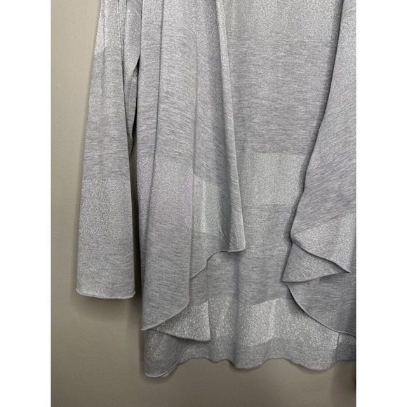Chico’s Lightweight Silver 3 US XL Open Cardigan Sweater Duster - Picture 2 of 16